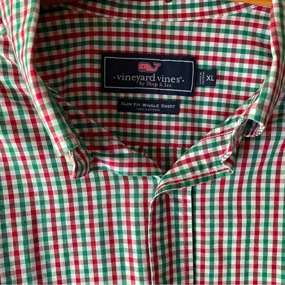 Vineyard Vines | Shirts | Mens Xl Vineyard Vines Slim Fit Button Down Shirt  Christmas Gingham | Poshmark